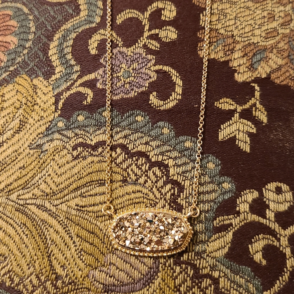 Champagne Drusy Stone Necklace